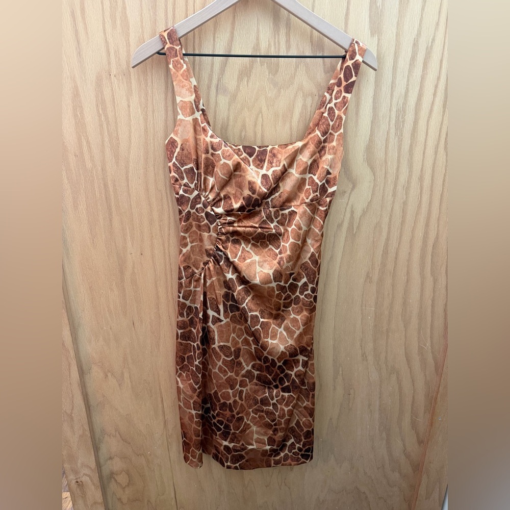 David Meister Animal Print Mini Dress